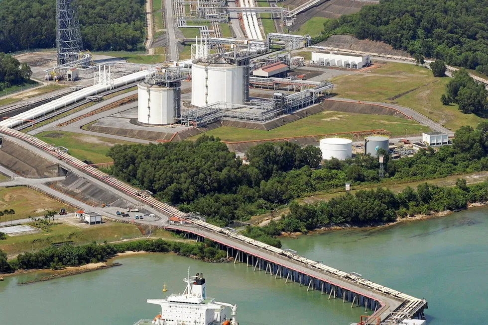 Vaccinations urged: for workers at the Petronas LNG Complex at Bintulu, Sarawak (pictured)