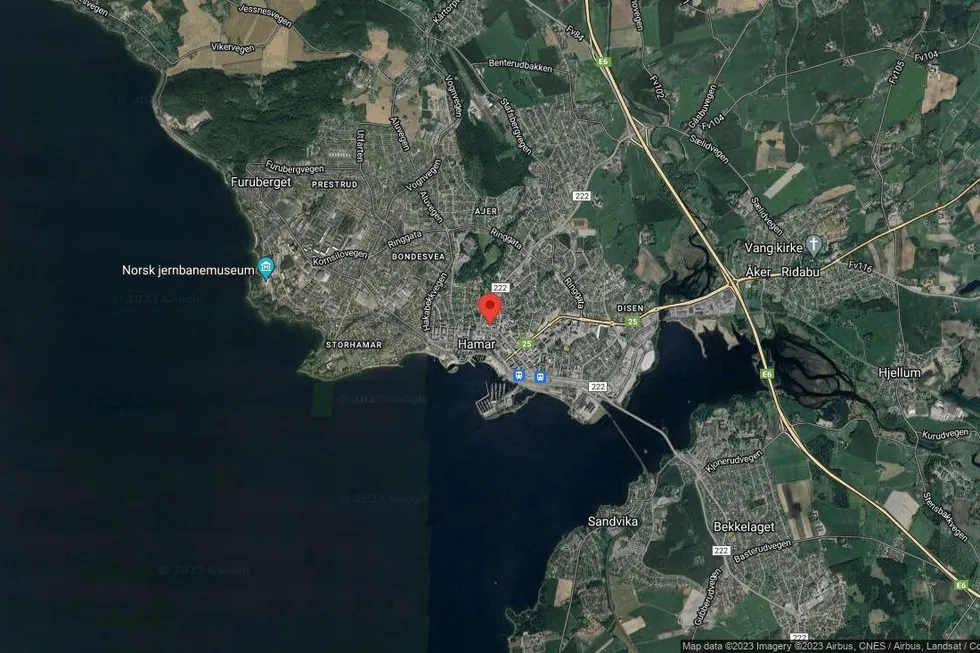 Området rundt Holsetgata 17B, Hamar, Innlandet