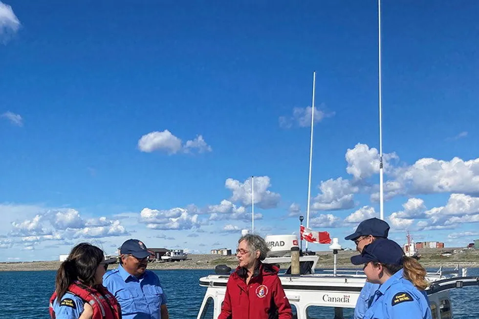 Funding: Minister of Fisheries, Oceans and the Canadian Coast Guard Joyce Murray meeting with Coast Guard search and rescue crew stationed at Rankin Inlet, Nunavut