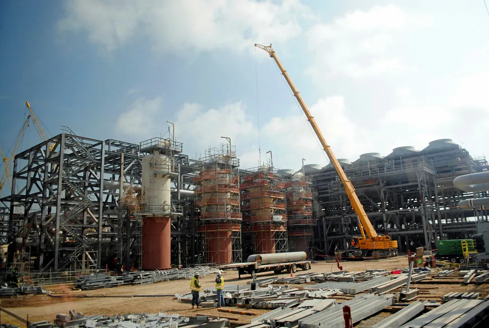 Making progress: Freeport LNG under construction in Texas