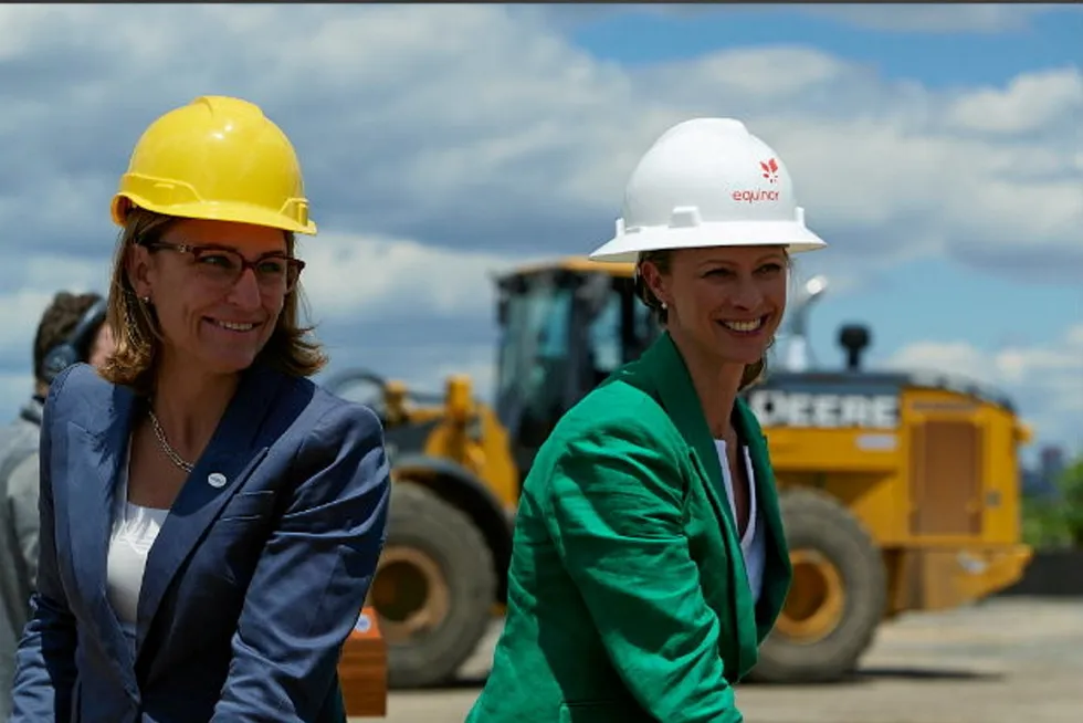 . Equinor US renewables head Molly Morris and Nyserda CEO Doreen Harris.