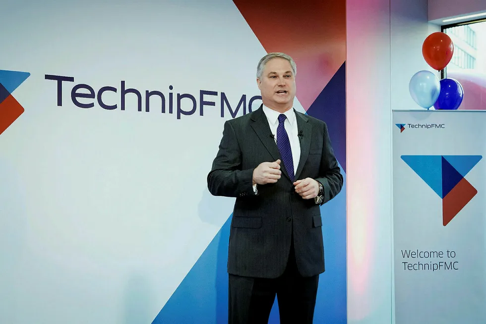 New merger announced: TechnipFMC chief executive Doug Pferdehirt . .