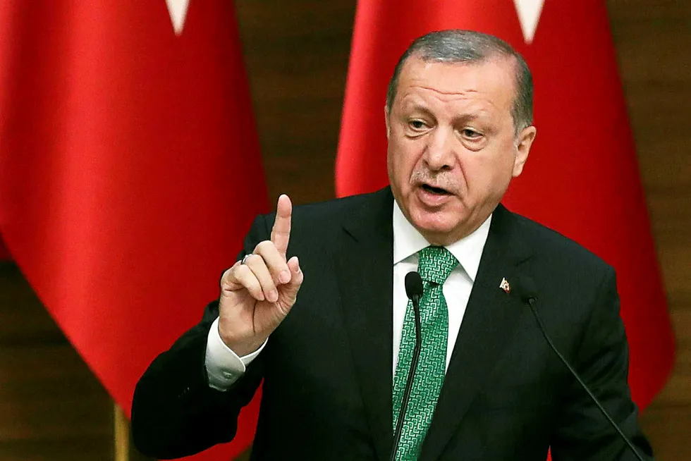Threats: Turkish President Recep Tayyip Erdogan