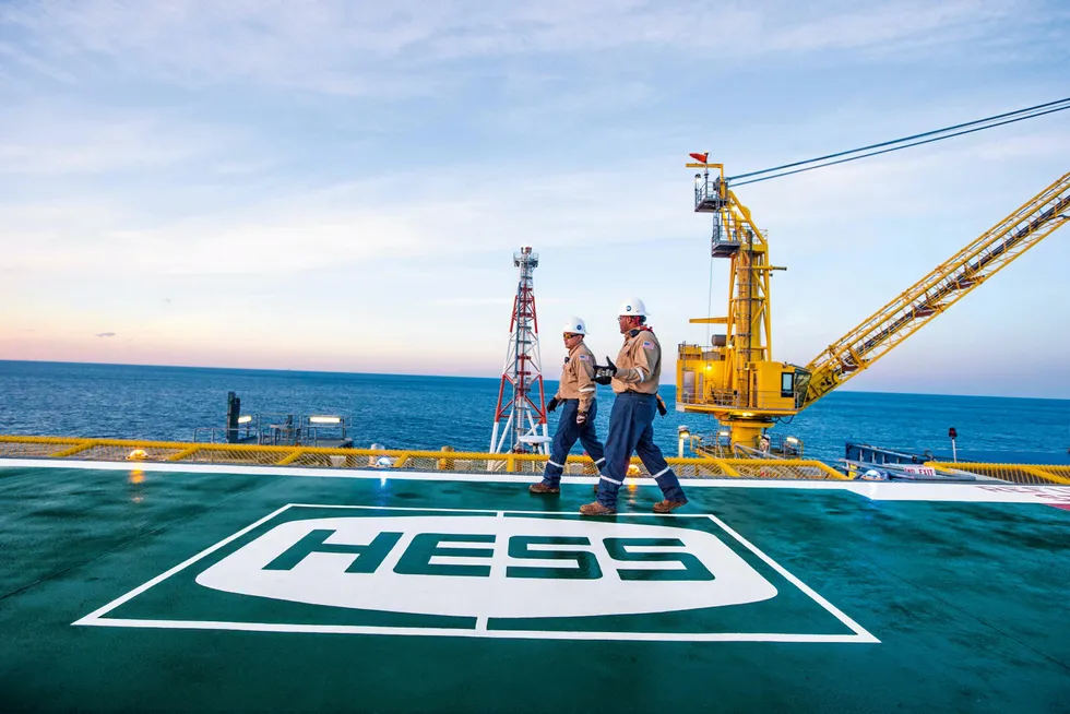 Strong income: Hess reported net income of $515 million, up from $115 million in the third quarter of last year