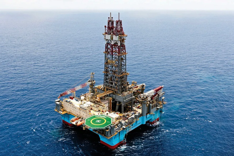 In demand: the ultra-deepwater semi-submersible drilling rig Maersk Deliverer