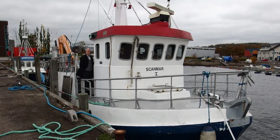 «SCANMAR 1»: En gammel linebåt ombygget til tråler er Scanmars eget testfartøy. Foto: Andreas Hjorth Røen