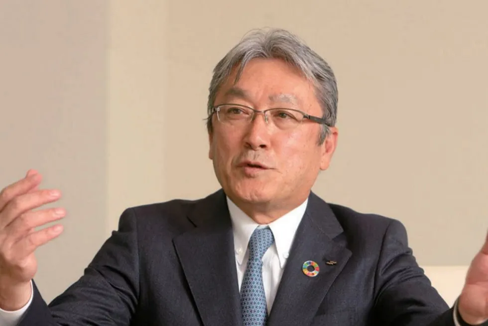 The joint venture, established under the name Atland Company, will be 51 percent owned by Mitsubishi and 49 percent by Maruha Nichiro, whose CEO, Masaru Ikemi, is seen here.