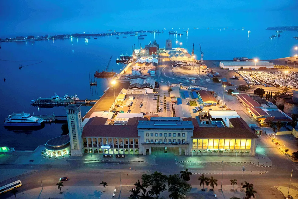 Capital view: the port and harbour at the Angolan capital, Luanda
