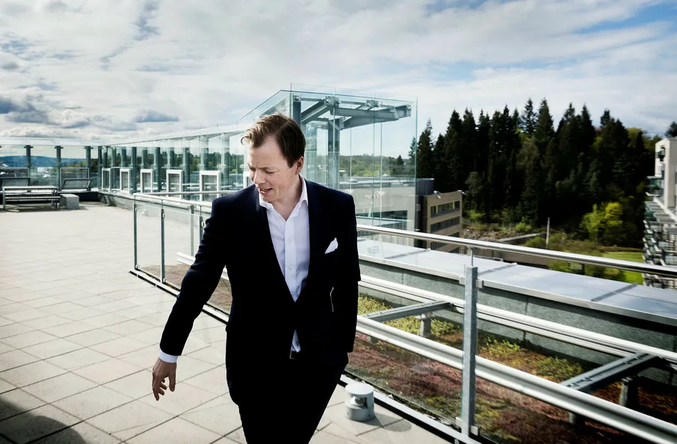 Lars Sperre fortsetter som konsernsjef for Norske Skog også etter konkursen. Foto: Per Thrana