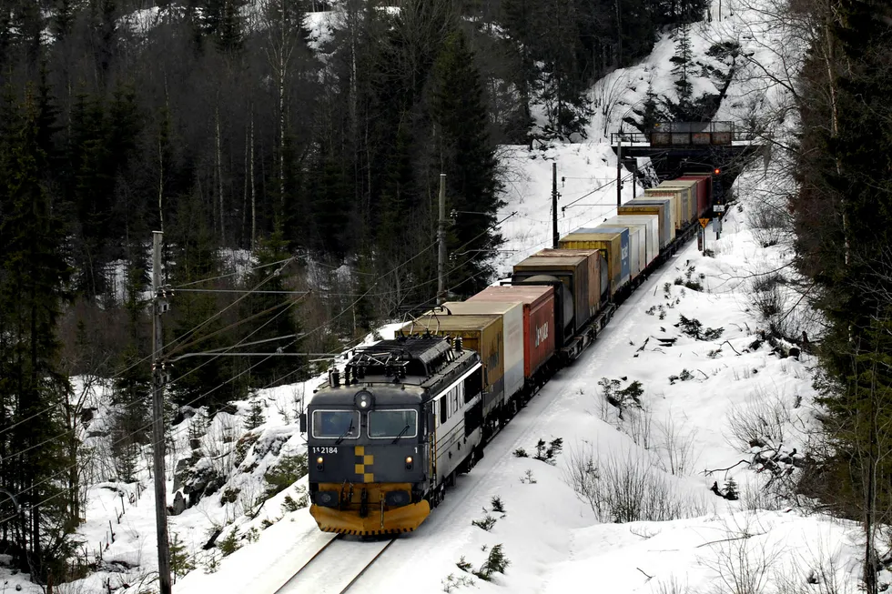 Det er viktige samfunnsøkonomiske argumenter for gods på tog, som forsvarer å bruke offentlige midler. Foto: Oddvar Foss