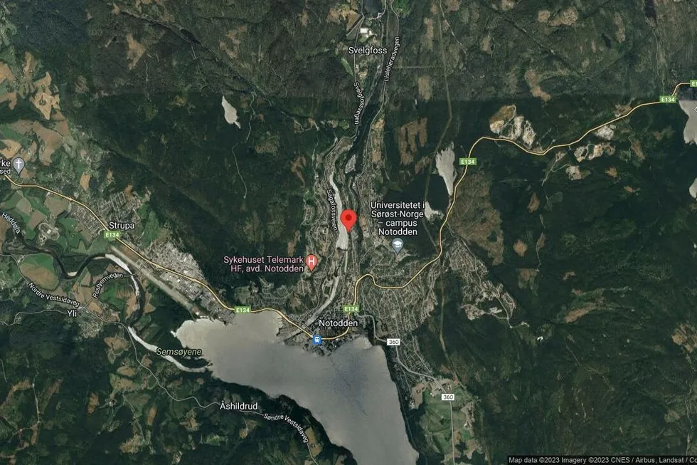 Området rundt Kanalveien 35, Notodden, Telemark og Vestfold