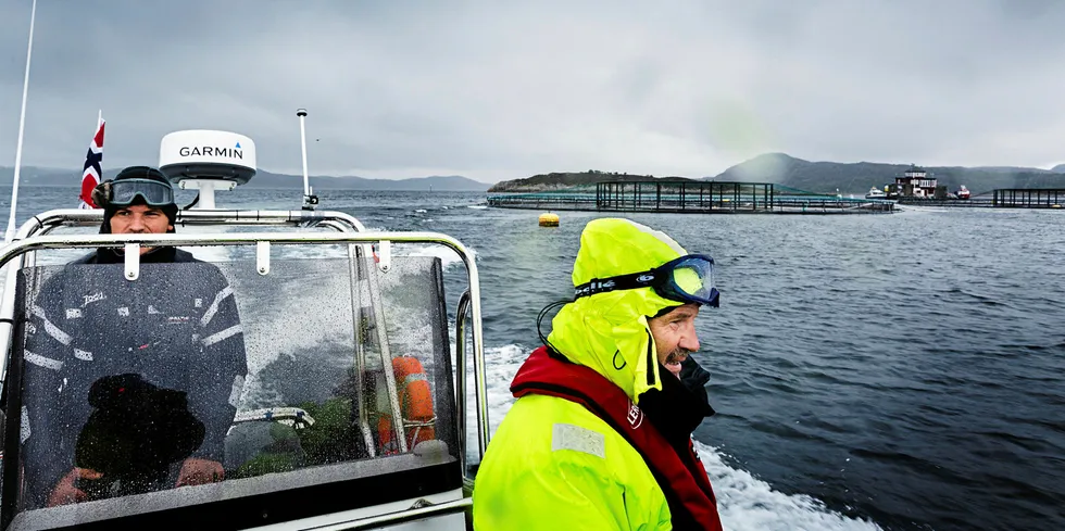 Oppdrettsaktiviteten i Hitra og Frøya-regionen, hvor dette bildet er fra, er stor.