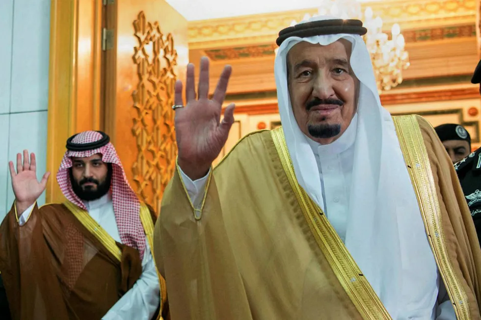 Hospitalised: Saudi King Salman (right) and Crown Prince Mohammed bin Salman (left)