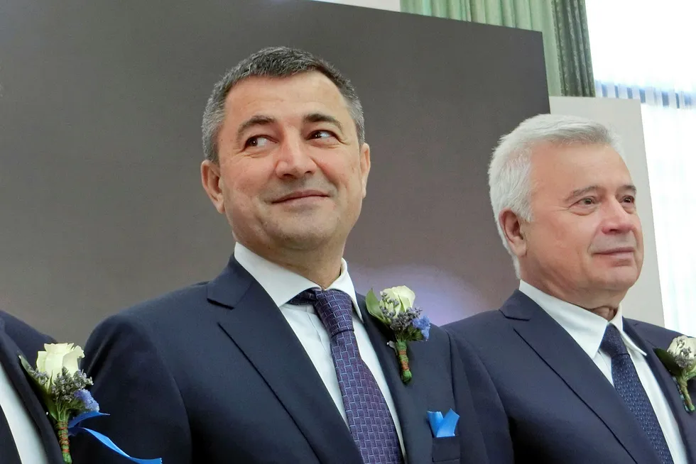 Agreements: Uzbekistan's Energy Minister Alisher Sultanov (left) and Lukoil president Vagit Alekperov (right)