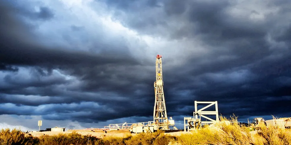 Drilling on ExxonMobil's Vaca Muerta field in Argentina