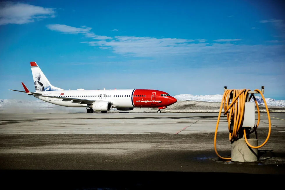 Norwegian fly på Kirkenes lufthavn. Foto: Per Thrana