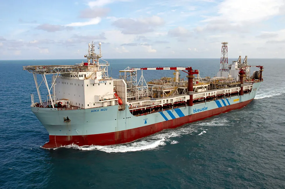 The FPSO Aoka Mizu: owned and operated by Bluewater