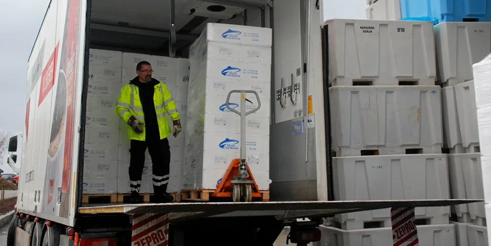 Store dagskvantum og mangel på trailere gjør at industrien sliter med å få fisken fort nok ut i markedet.