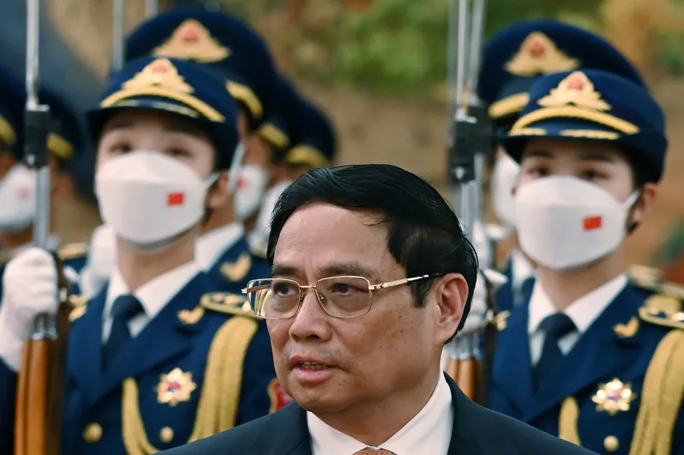 Vietnam’s Prime Minister Pham Minh Chinh at a recent ceremony in China.