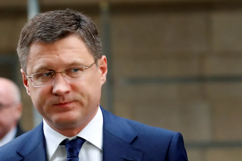 Hopeful: Russian Energy Minister Alexander Novak said he is hopeful that global oil inventories return to their normal level in two to three months