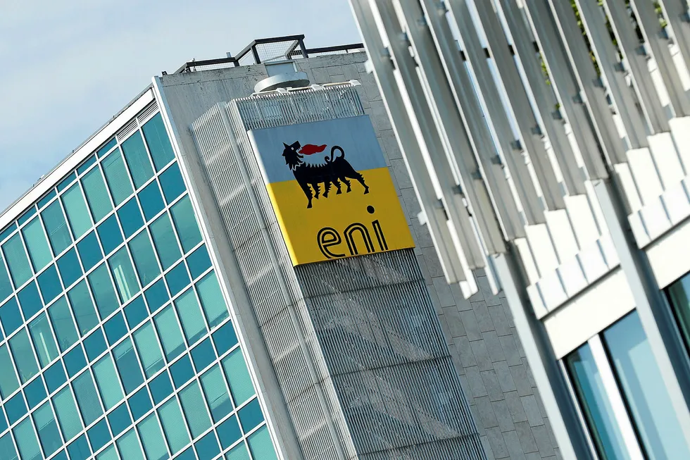 Fighting the Covid-19 emergency: Italian energy company Eni headquarters in Rome