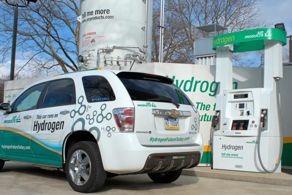 Air Products' long-standing hydrogen refuelling station at the company's headquarters in Allentown, Pennsylvania.