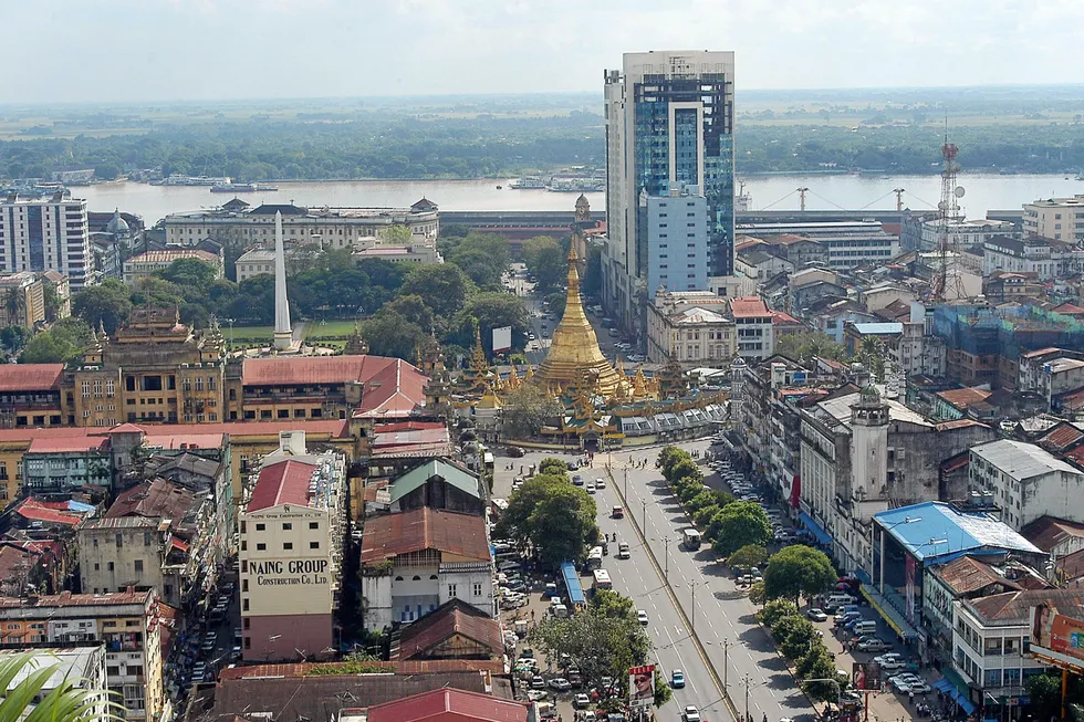 Looks promising: the skyline of Yangon, the capital city of Myanmar