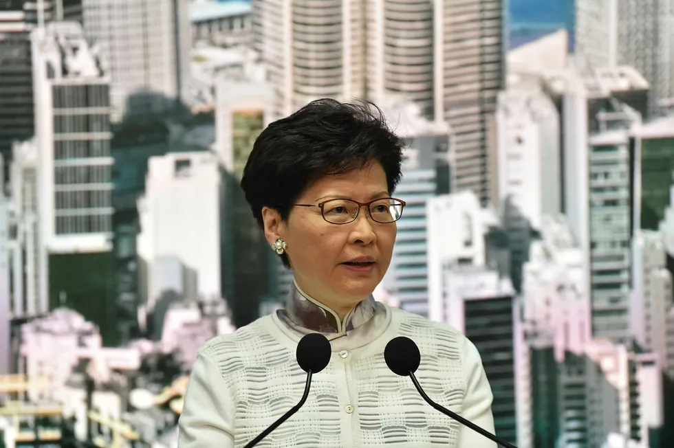 Hongkongs leder Carrie Lam.