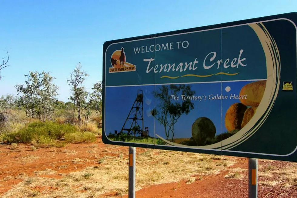Pipeline starting point: Tennant Creek in the Northern Territory