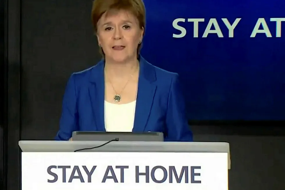 Briefing: Nicola Sturgeon making the announcement today at the Scottish government's daily Covid-19 briefing