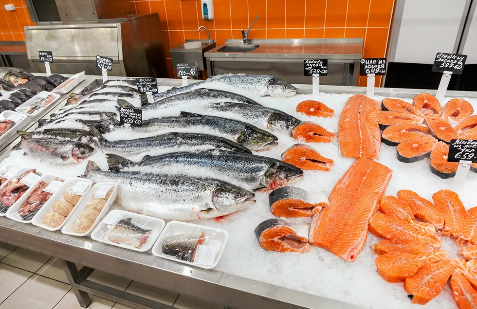 There is plenty of farmed salmon to be found in Russian supermarkets, and that is a problem.