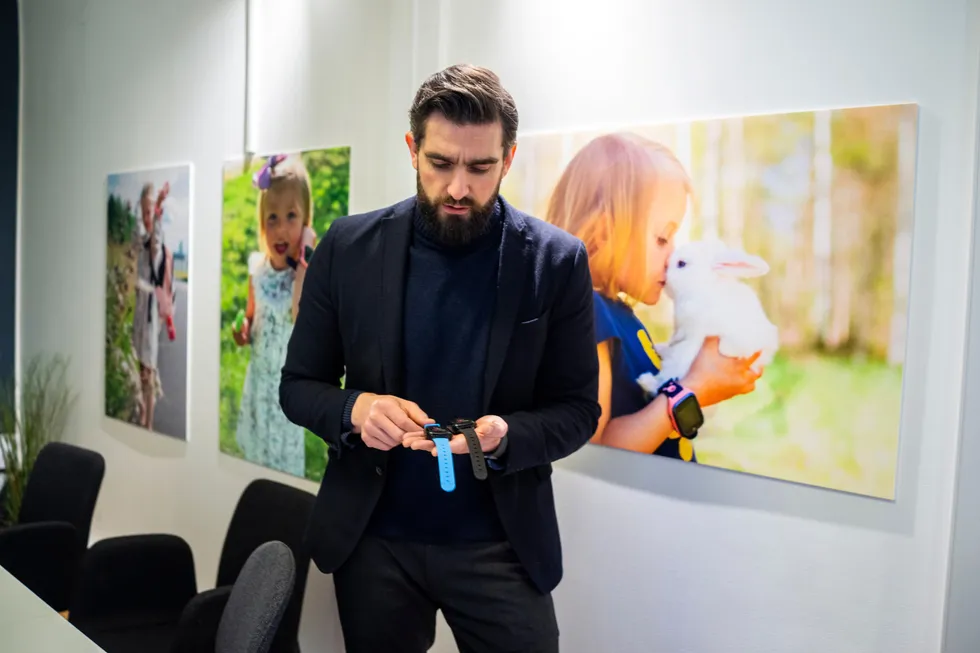 Xplora Technologies solgte smartklokker for barn for over 200 millioner kroner i fjor. Her er daglig leder Sten Kirkbak.