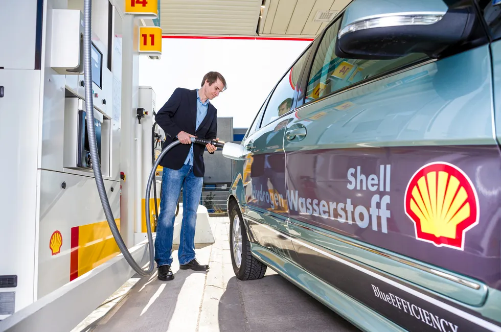 A Shell hydrogen filling station in Germany