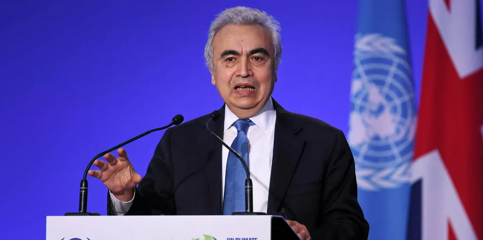Fatih Birol, executive director of the International Energy Agency, speaking at COP26 in Glasgow in November.