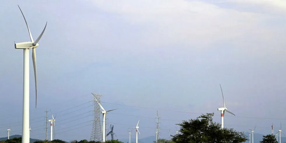 Wind turbines in Mexico's Oaxaca state.
