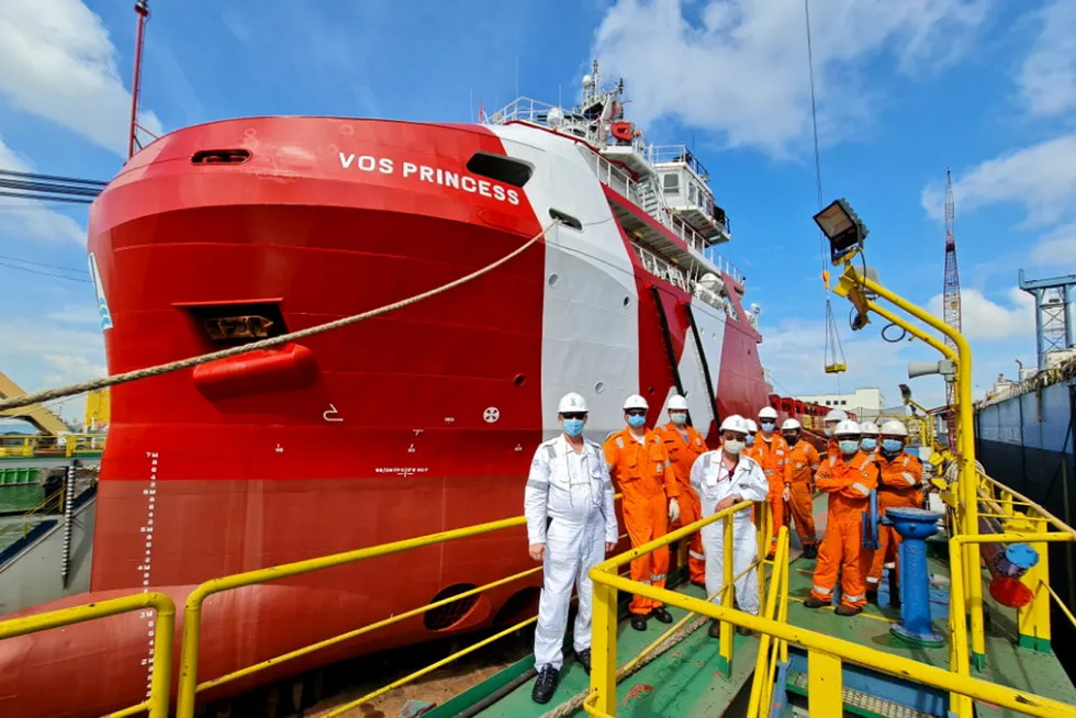 Potential bidder: Vroon Offshore recently secured a charter to provide its VOS Princess platform supply vessel to Eni to support the Italian player's Angoche wildcatting campaign offshore Mozambique