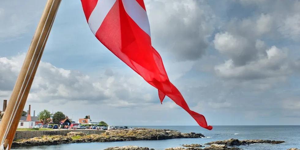Danish flag at Bornholm Island.