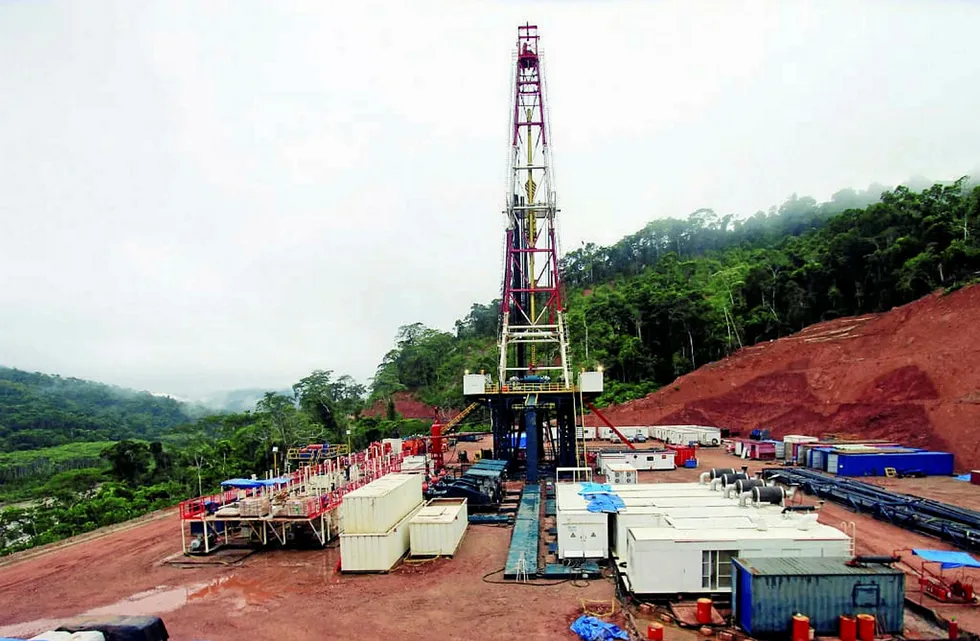 Preparing to test: drilling location of the Sipontindi-X1 well in Bolivia