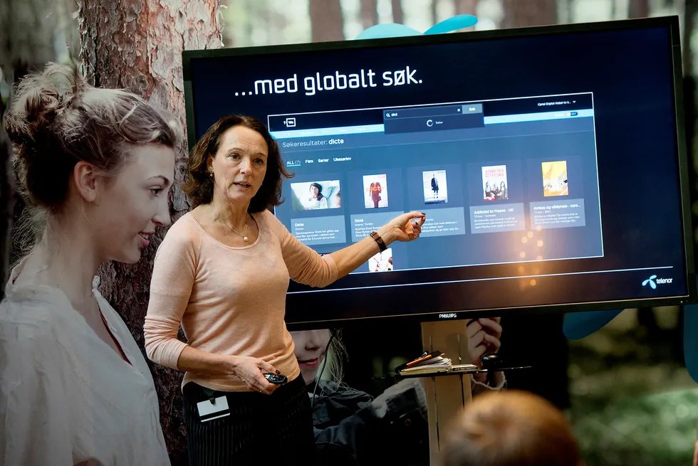 Sjef for bredbånd og tv i Telenor Norge, Birgit Bjørnsen. Foto: Mikaela Berg