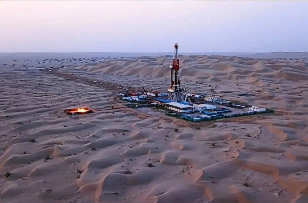 Testing: PetroChina’s oil operations in the Tarim basin in Xinjiang.