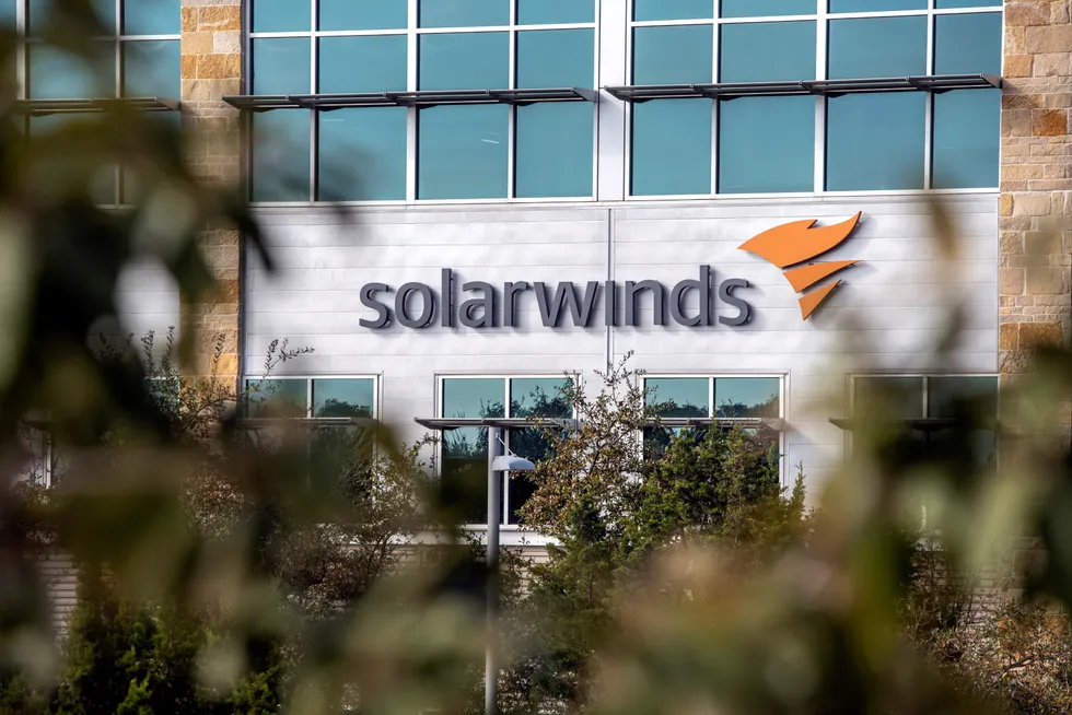 Det amerikanske programvareselskapet SolarWinds står i sentrum for sikkerhetshendelsen som har rammet tusenvis av både offentlige aktører og private selskaper over hele verden, inkludert i Norge. Her fra hovedkvarteret i Austin, Texas, i desember i fjor.