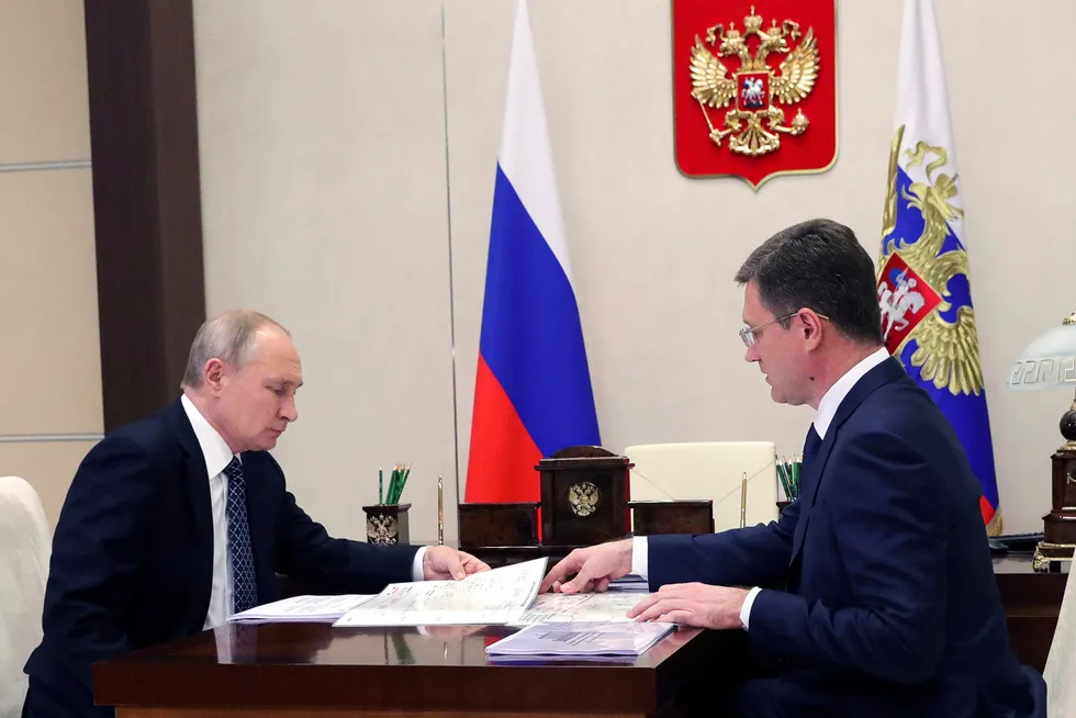 New tax: Russian President Vladimir Putin (left) and Deputy Prime Minister Alexander Novak.