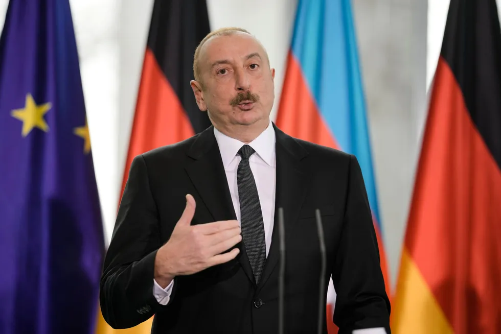 Optimistic: Azerbaijan President Ilham Aliyev.