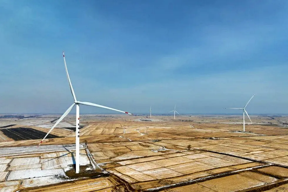 Emissions cut: the Jilin wind farm could reduce CO2 emissions by 202,000 tonnes per annum.