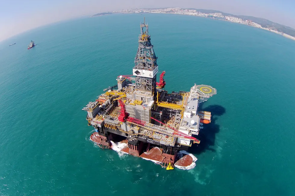 Equipment lost: Diamond Offshore Drilling's semi-submersible Ocean GreatWhite.