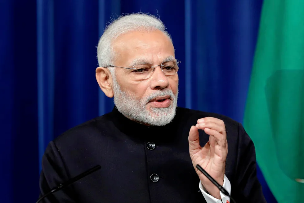 Gas consumption: India's Prime Minister Narendra Modi