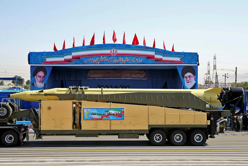 Iran bekrefter at landethar testet en ballistisk rakett, men avviser at testen strider mot avtalevilkårene. Foto: Ebrahim Noroozi/Ap Photo/NTB Scanpix
