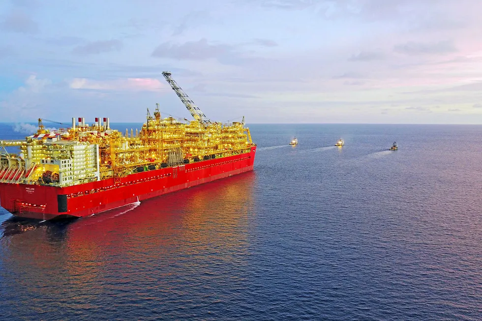 Floating giant: the Prelude FLNG vessel en route to Australia from Samsung Heavy Industries in South Korea