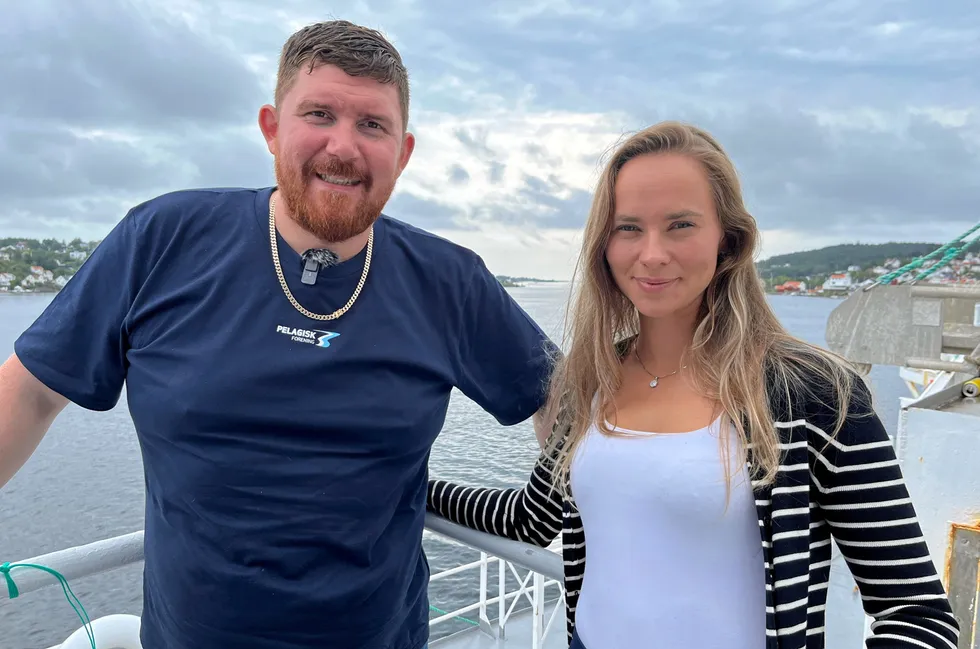 Sondre Kristoffersen og Henriette Næss Ebbesen på Vestland Arctic. Bildet er tatt under Arendalsuka i Arendal tidligere i august.