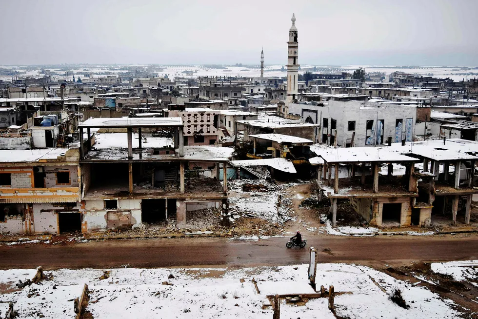 Bildet, som fra denne uken, viser ødelagte bygninger i Homs i Syria. Foto: Mahmoud Taha/AFP/NTB Scanpix